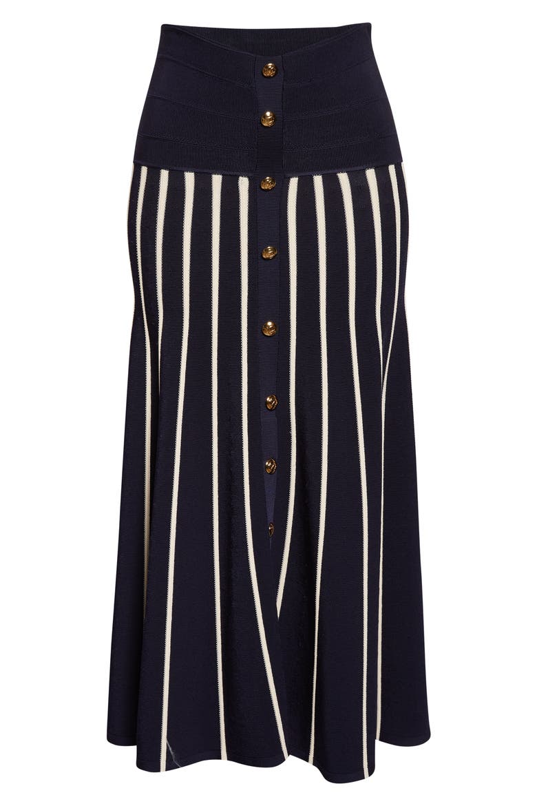 Kindred Spirit Luna Stripe Midi Skirt, Alternate, color, NAVY/ CREAM