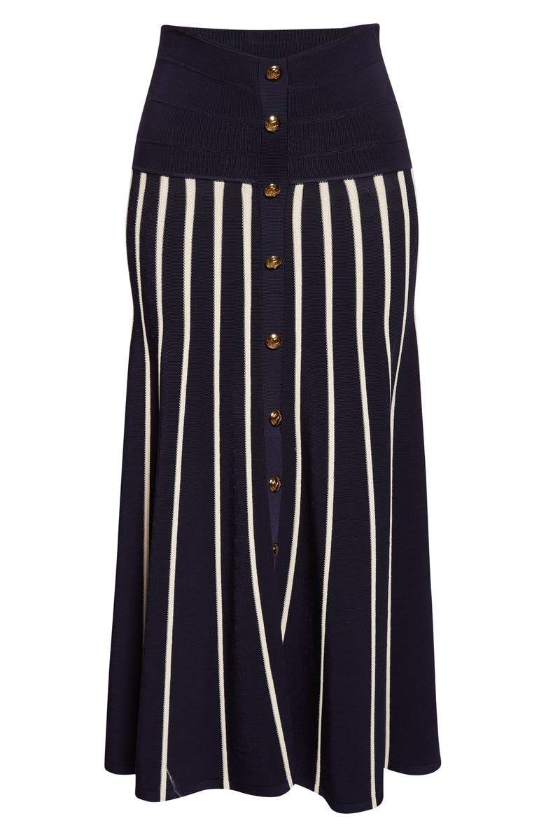 Zimmermann Kindred Spirit Luna Stripe Midi Skirt, Alternate, color, Navy/ Cream