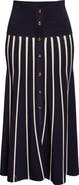 Zimmermann Kindred Spirit Luna Stripe Midi Skirt