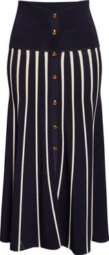 Zimmermann Kindred Spirit Luna Stripe Midi Skirt