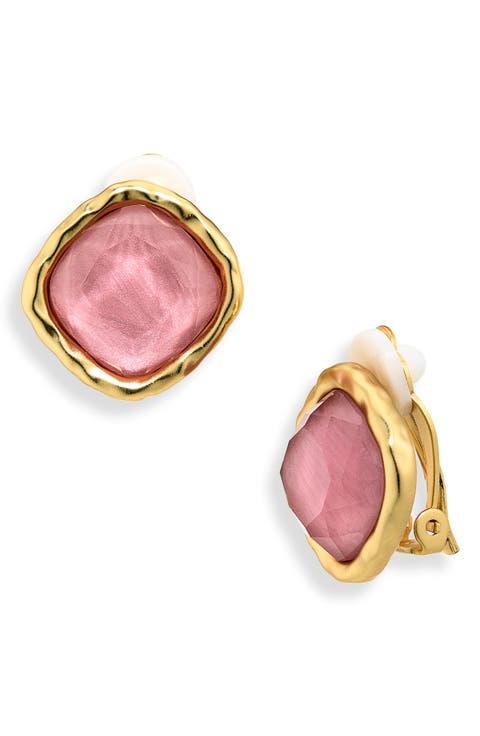 Bezel Clip-On Earrings