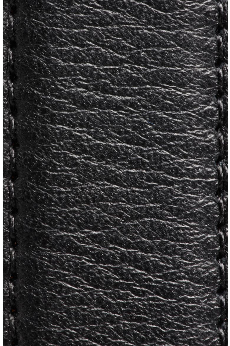 No. 10 Leather Belt, Alternate, color, BLACK SILVER