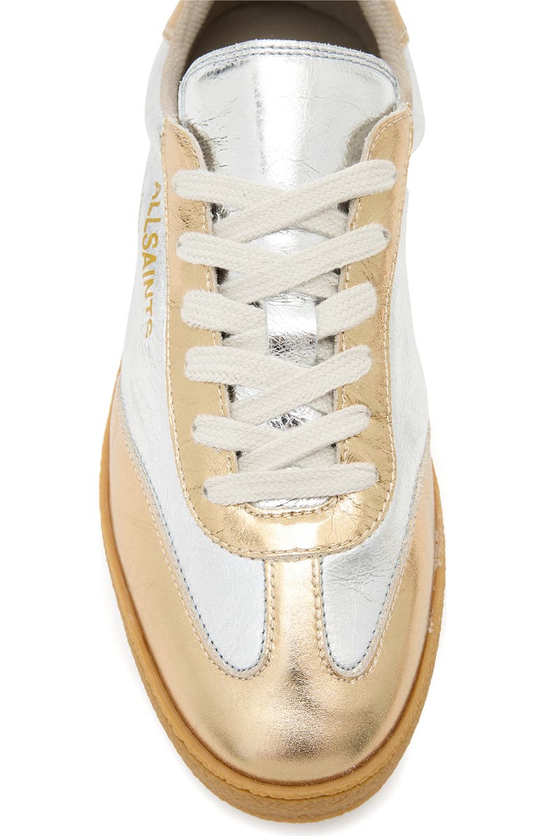 AllSaints Thelma Metallic Sneaker, Alternate, color, Silver/ Gold