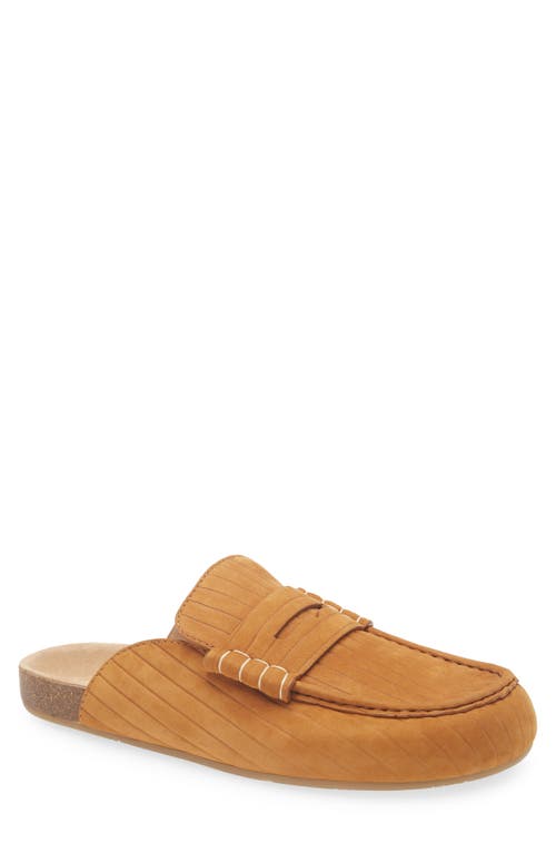 Jw Anderson Stitch Penny Loafer Mule In Brown