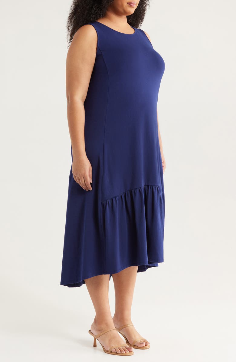 Jones New York Sleeveless Stretch Cotton High-Low Dress, Alternate, color, 