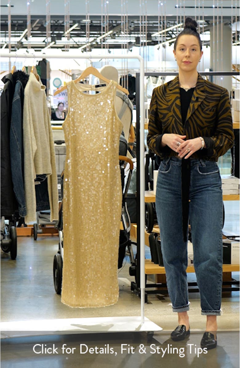 Cutout Sequin Maxi Dress, sales video thumbnail