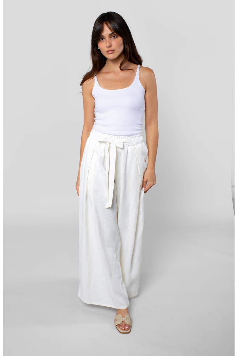 Linen Cabana Pant, Alternate, color, White