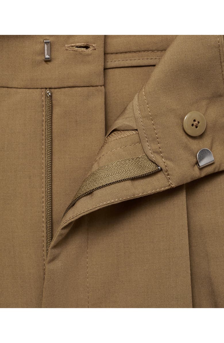 MANGO Pleated Bermuda Shorts, Alternate, color, 