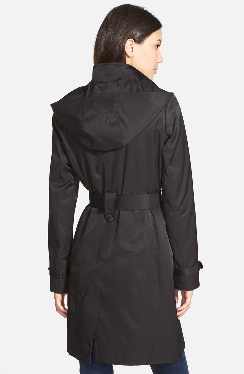 DKNY Single Breasted Trench Coat with Detachable Hood, Alternate, color,