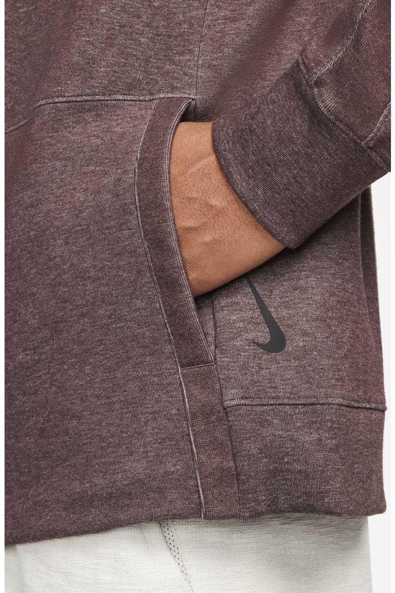 Restore Dri-FIT Full Zip Fleece Hoodie, Alternate, color, BROWN BASALT/ HEATHER/ BLACK