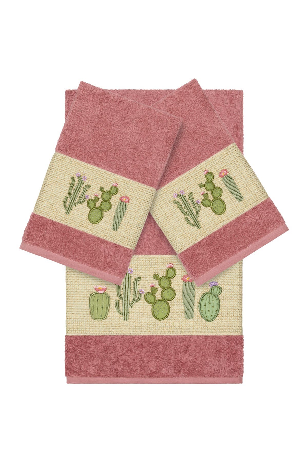 Linum Home Textiles Tea Rose Mila 3-Piece Embellished Towel Set ...