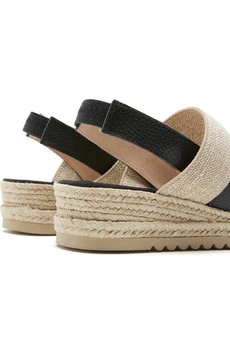 La Canadienne Rica Espadrille Wedge Sandal, Alternate, color, Black Pebble