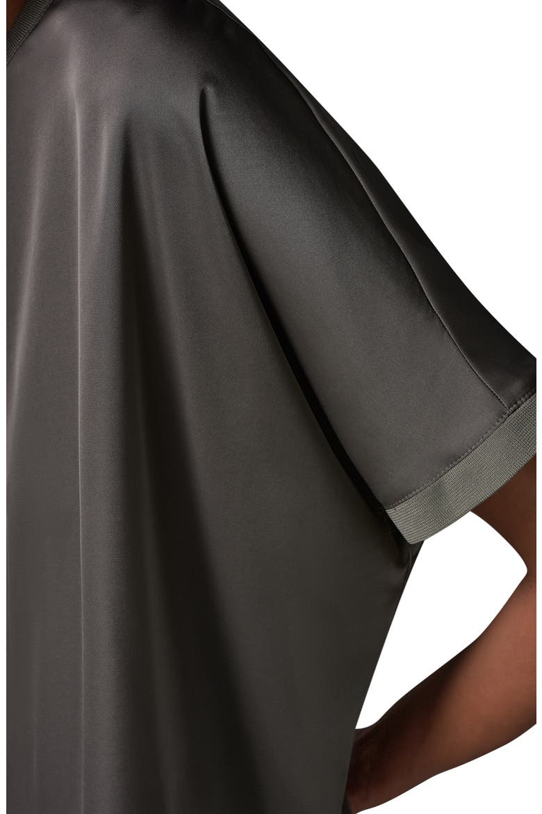Satin Short Sleeve Top, Alternate, color, SAGE
