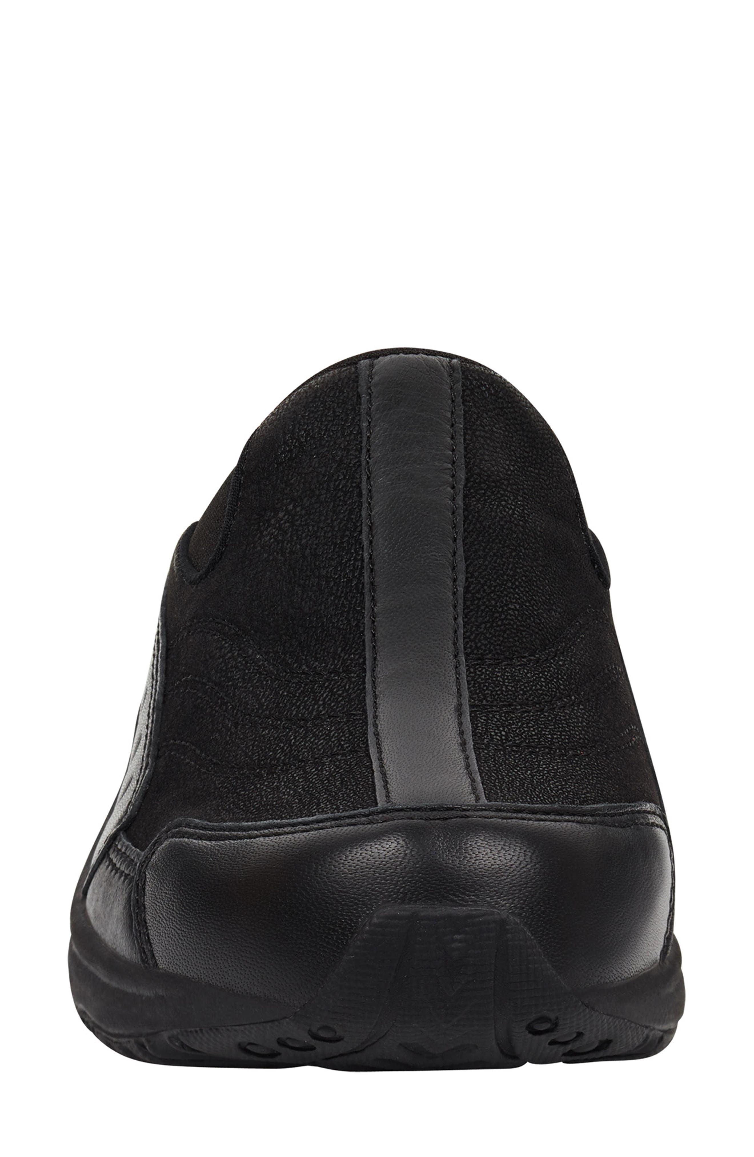 Easy Spirit Traveltime Clog Sneaker, Alternate, color, Black Leather