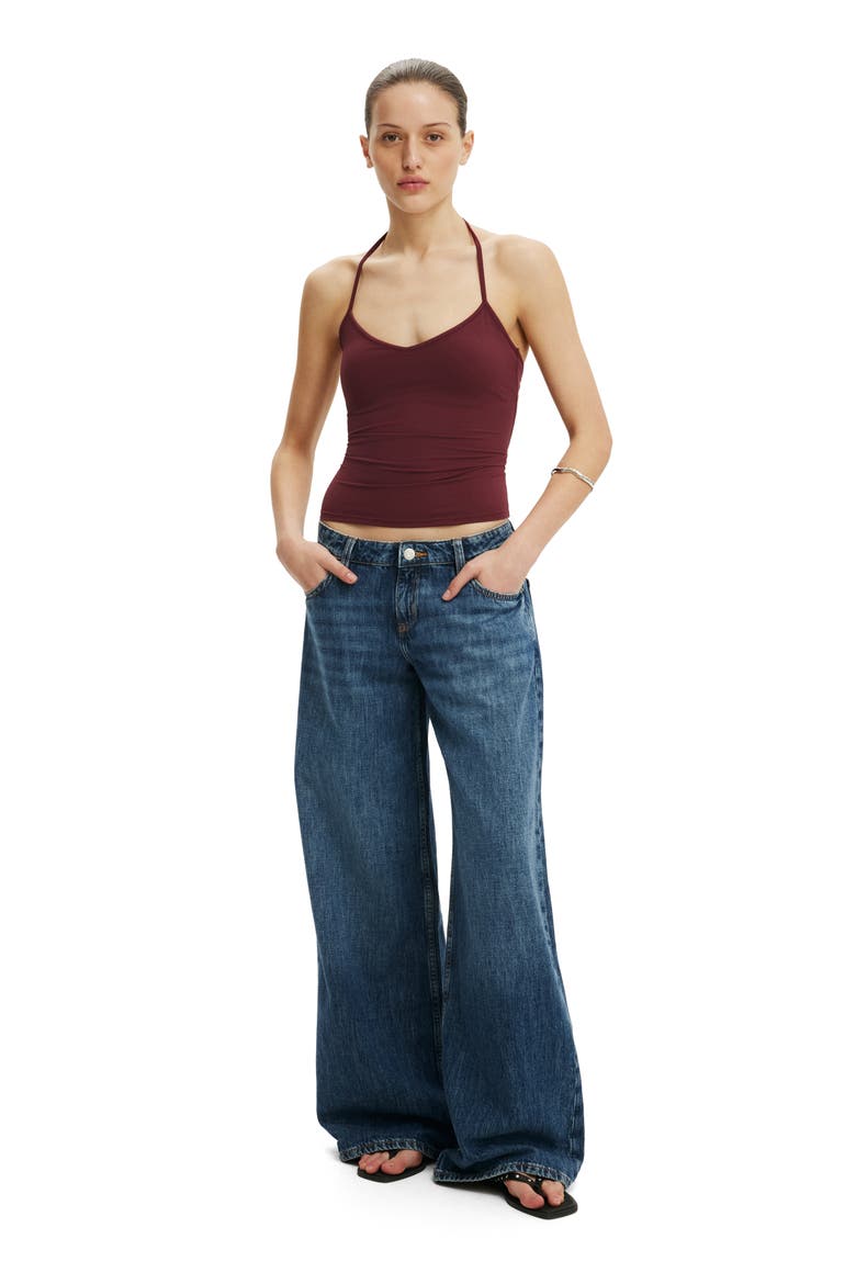 Women's Hold Me Tie Halter, Alternate, color, Sour Cherry