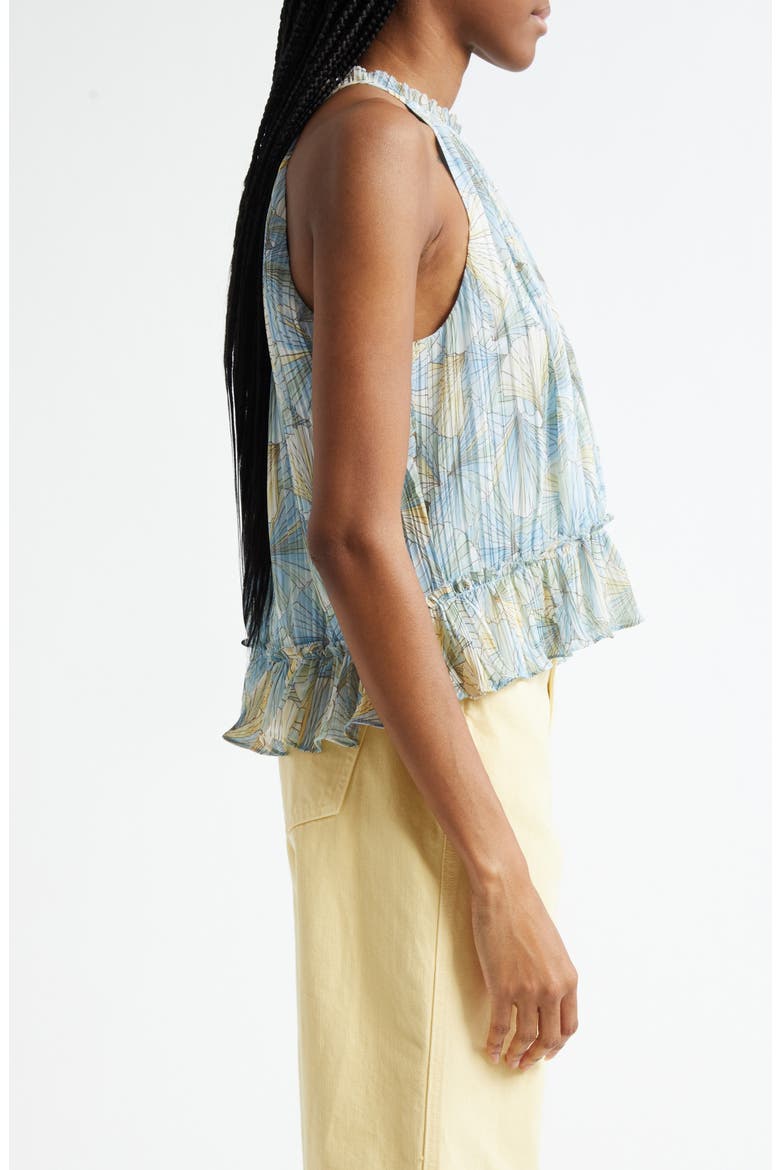 Renee Floral Top, Alternate, color, POWDER BLUE MULTI