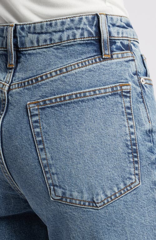 Frame The Pixie Arrow High Waist Relaxed Bootcut Jeans In Blue