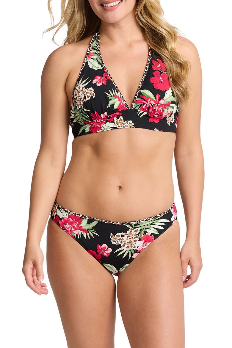 Lily Cat Reversible Bikini Top, Main, color, BLACK REV