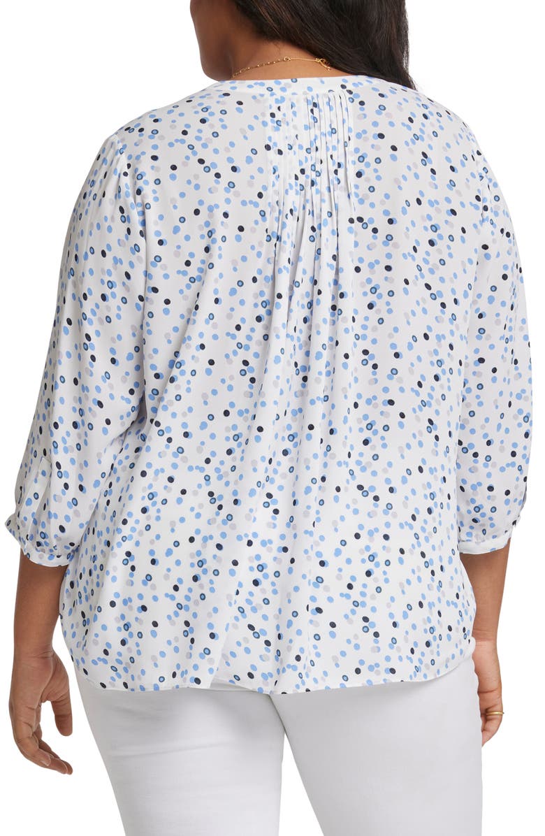 NYDJ Semisheer Pintuck Blouse, Alternate, color, Leyla Dots