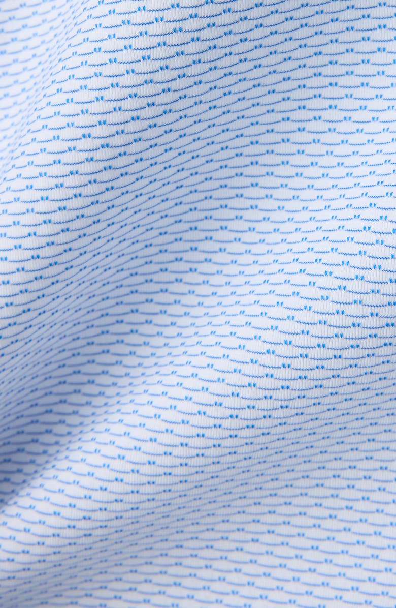Rhone Commuter Slim Fit Short Sleeve Button-Up Shirt, Alternate, color, Light Blue Wave Geo
