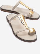 Forever & Always Shoes Tessa Leather Thong Sandal
