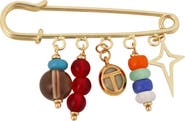 Panacea Multi Drops Safety Pin Brooch