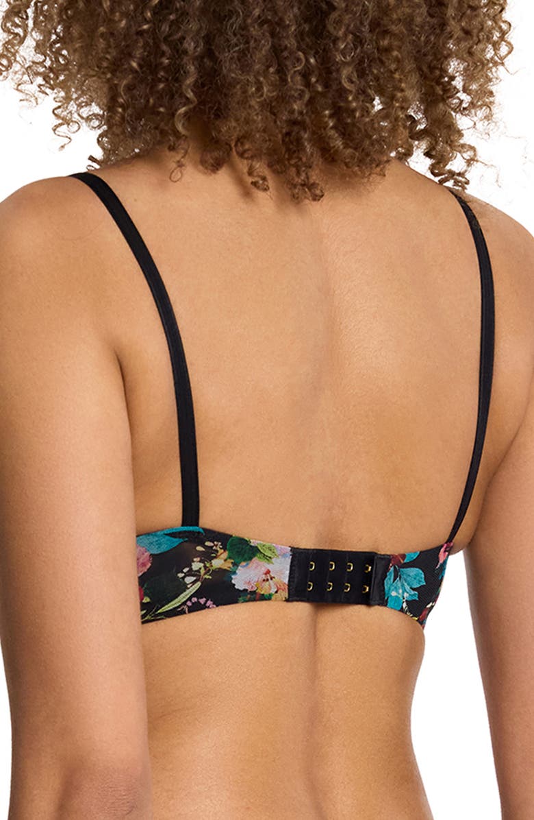 Hanky Panky Underwire Lined Mesh Plunge Bra, Alternate, color, Botanic