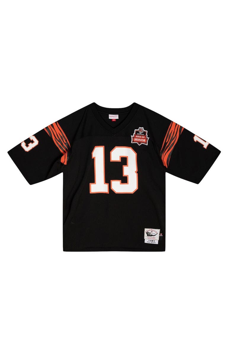 Men's Mitchell & Ness Ken Riley Black Cincinnati Bengals 1981 Authentic Throwback Retired Player Jersey, Alternate, color, Black