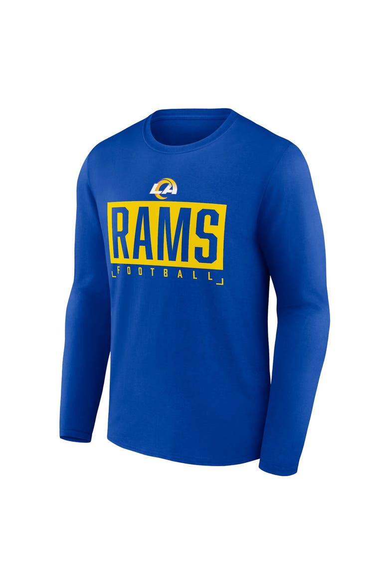 Men's Fanatics Branded Royal Los Angeles Rams Big & Tall Wordmark Long Sleeve T-Shirt, Alternate, color, Royal