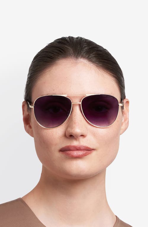 Marc Jacobs 59mm Gradient Pilot Sunglasses In Blue