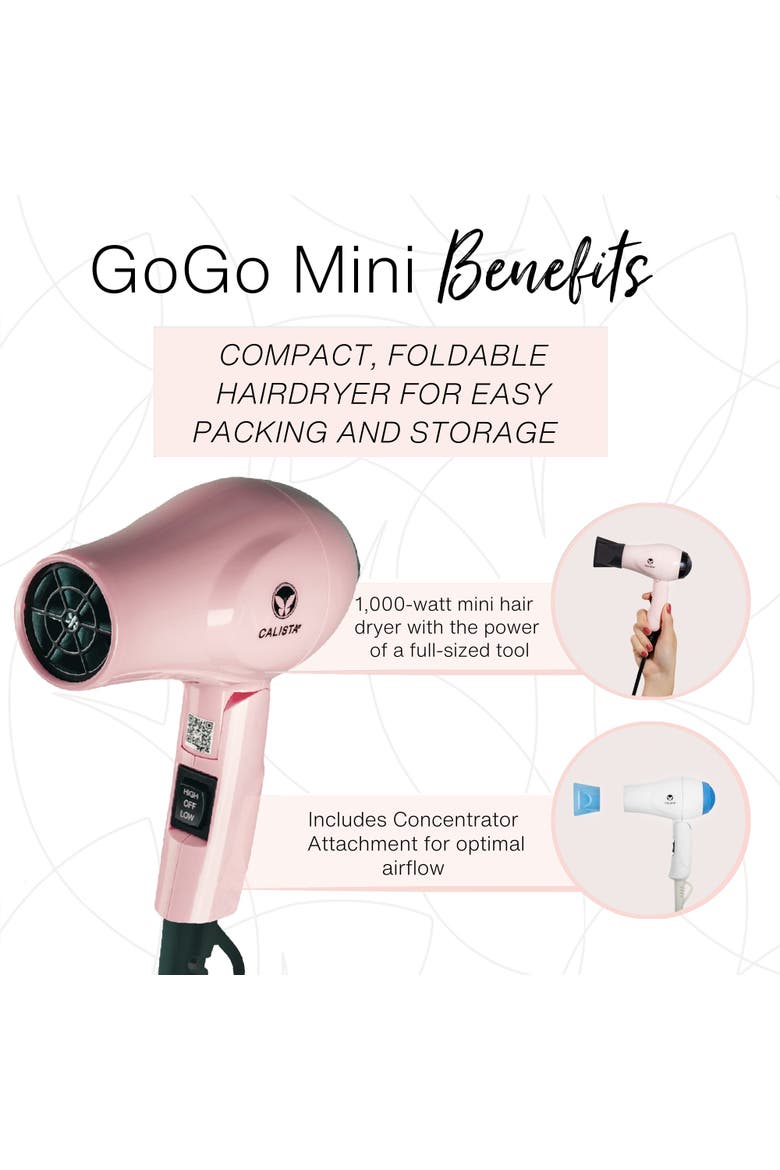 GoGo Mini Hair Dryer, Alternate, color, Blush