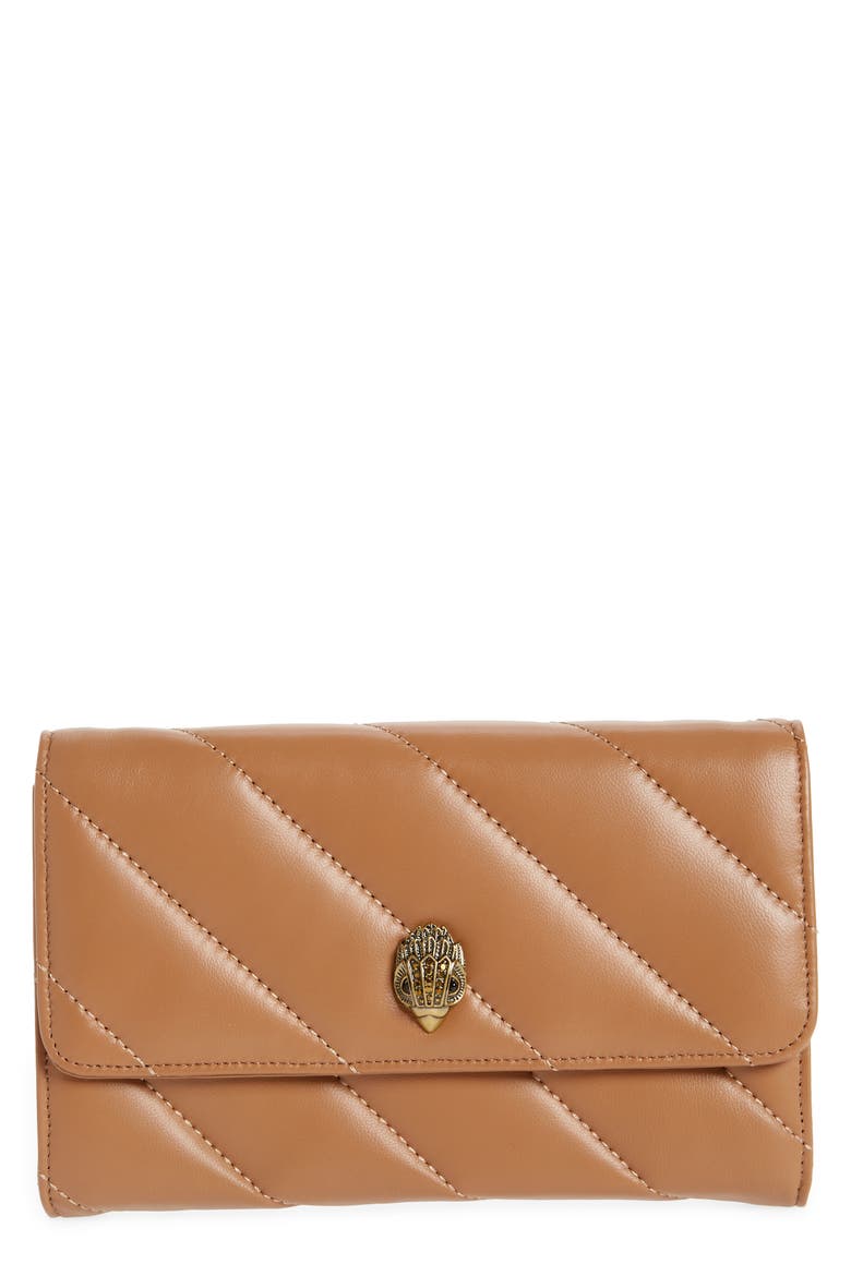 Soho Drench Leather Wallet on a Chain, Main, color, LIGHT/PASTEL BROWN