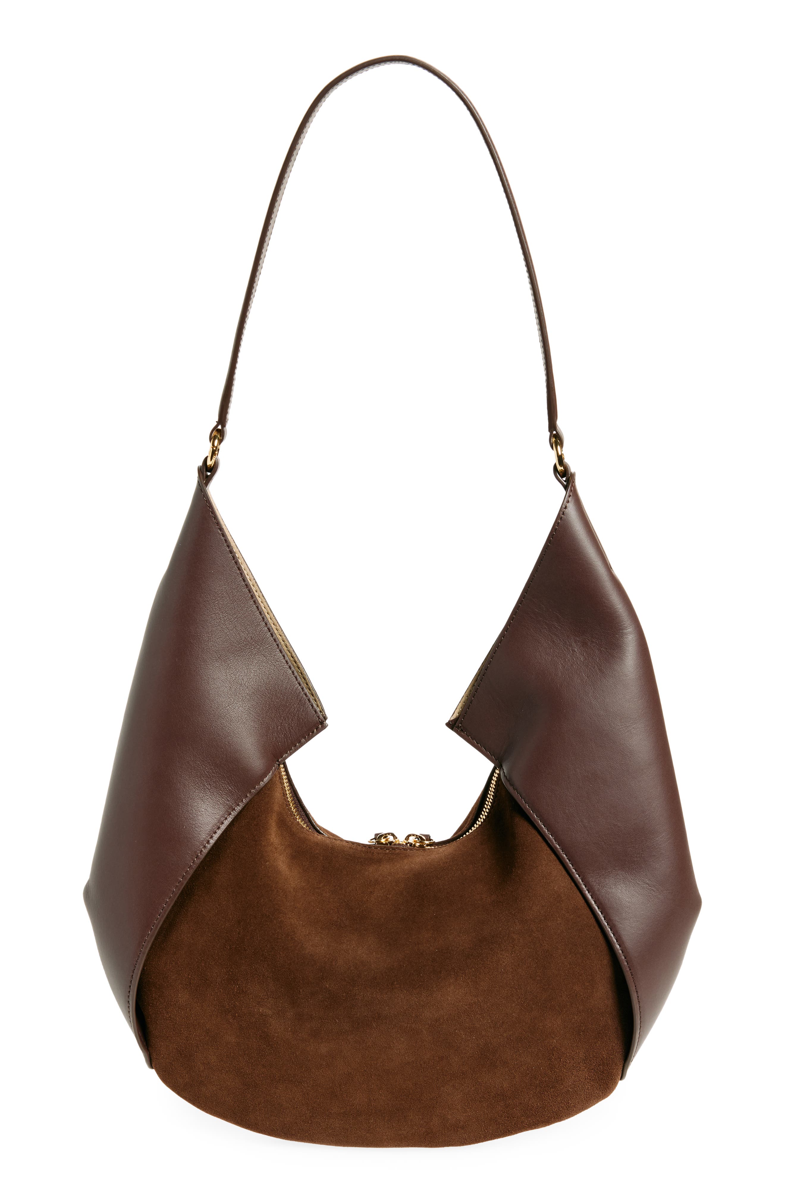 Ree Projects Large Riva Suede & Leather Hobo Bag, Alternate, color, 