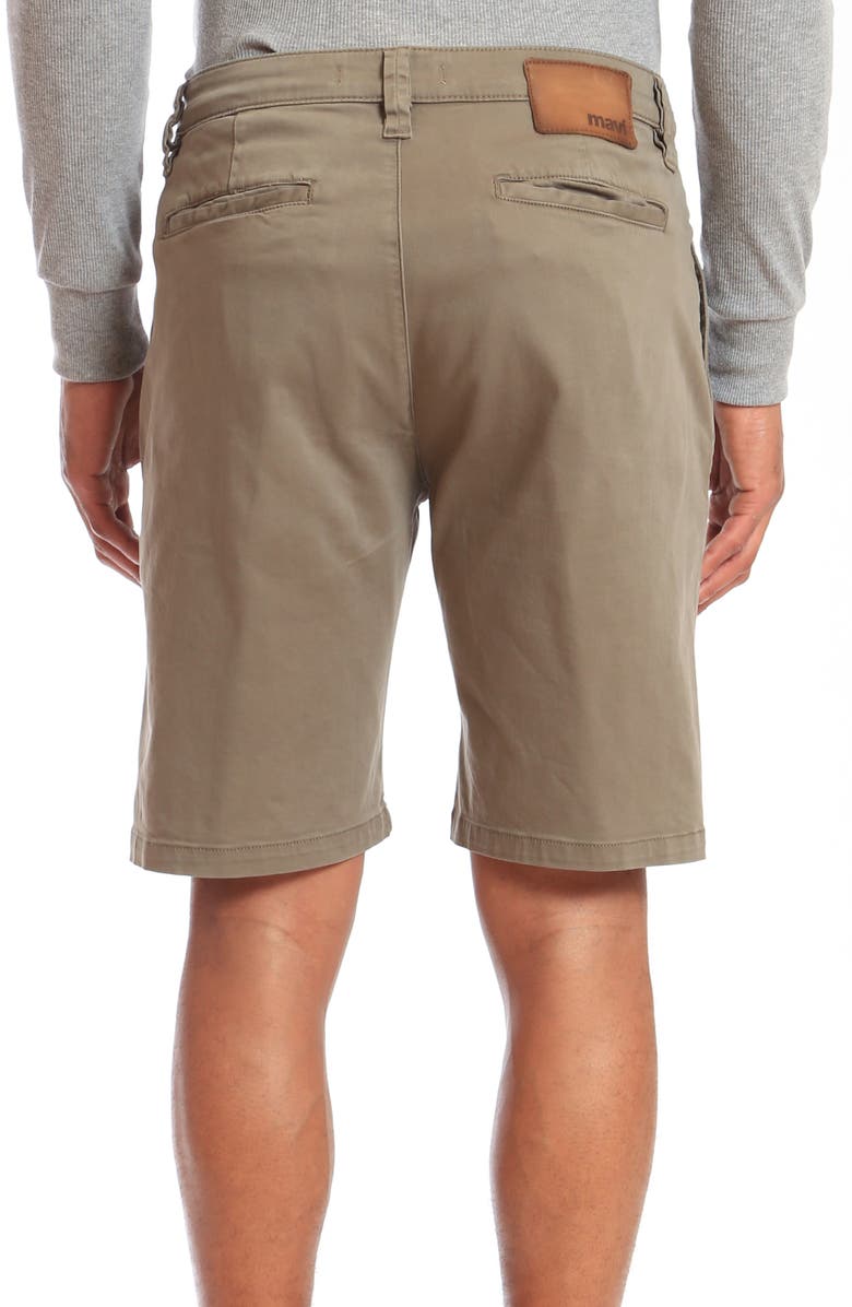 Mavi Jeans Jacob Twill Chino Shorts, Alternate, color, Dusty Olive Sateen Twill