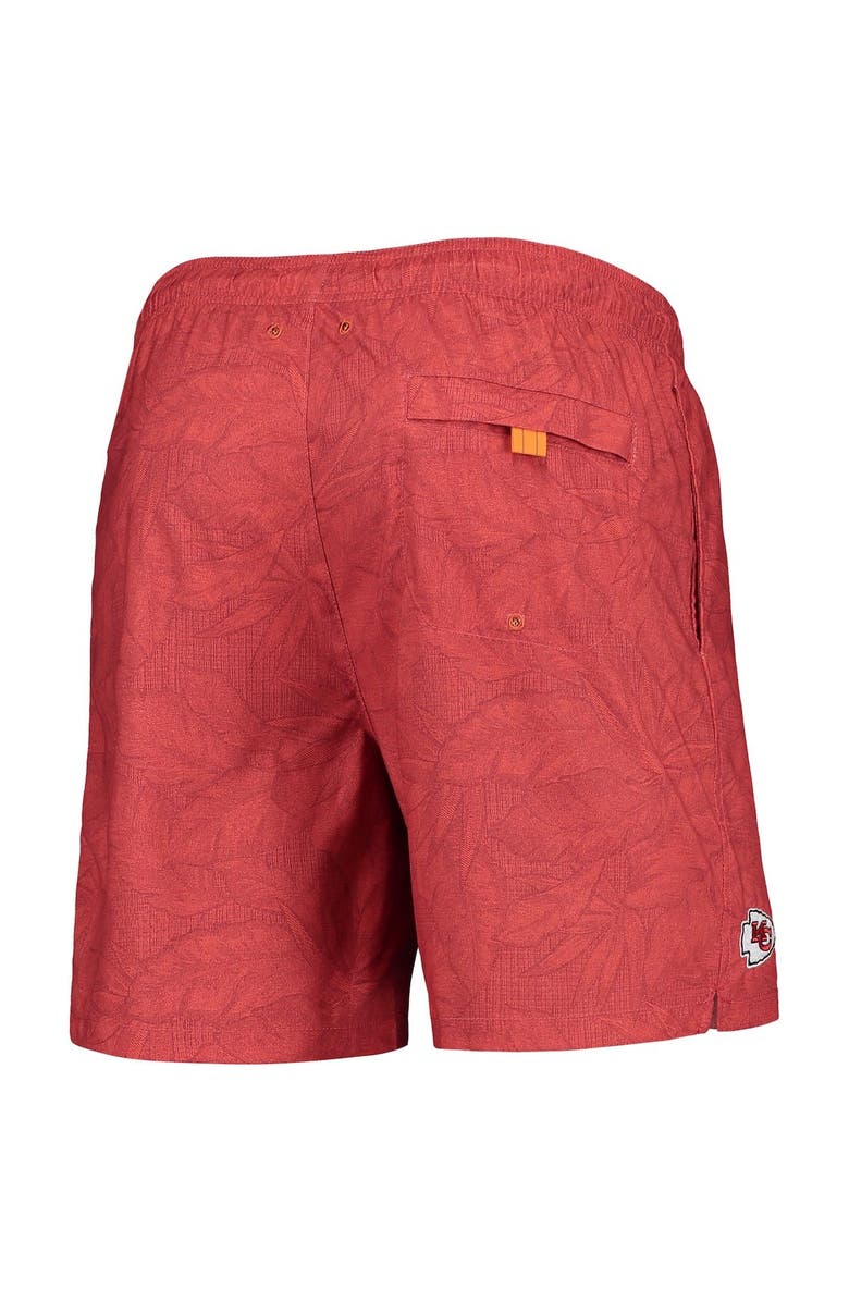 Tommy Bahama Men's Tommy Bahama Red Kansas City Chiefs Naples Layered Leaves Swim Trunks, Alternate, color,