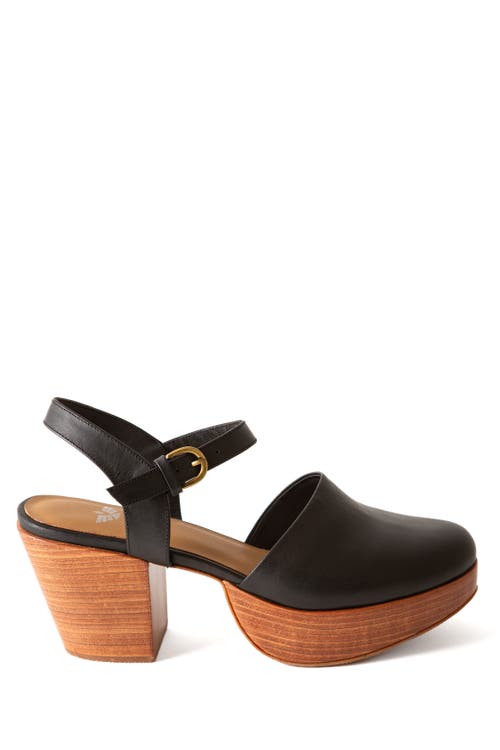 Fortress Willow Mary Jane Platform Clog In Black