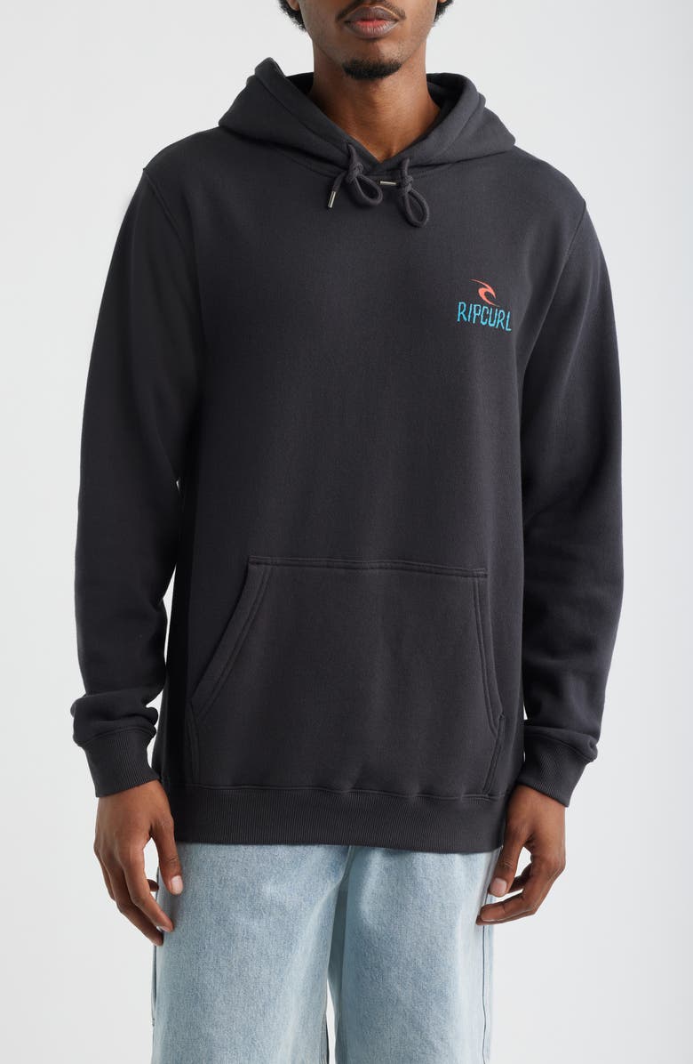 Rip Curl Shred Hoodie, Main, color, Washed Black