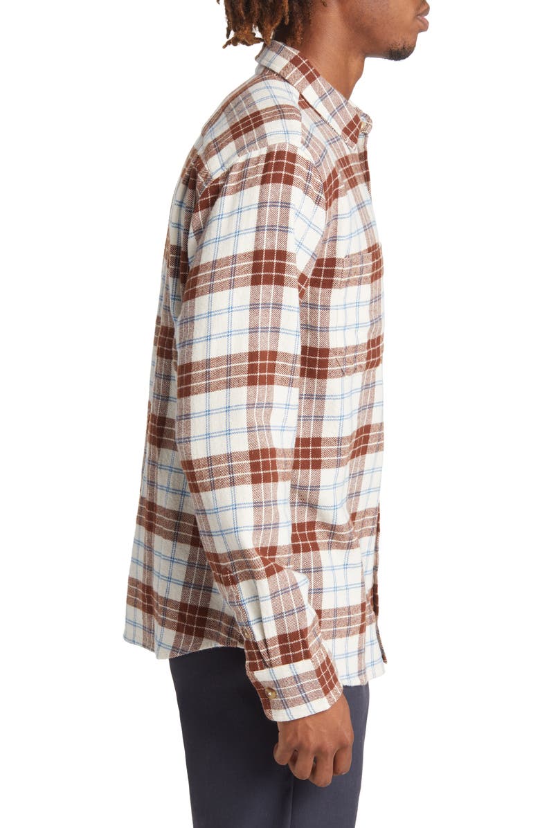 Obey Men's Arnold Plaid Organic Cotton Flannel Button-Up Shirt, Alternate, color, 