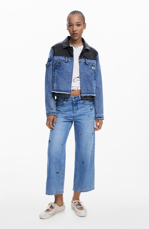 Desigual Mickey Mouse™ Denim Trucker Jacket In Blue