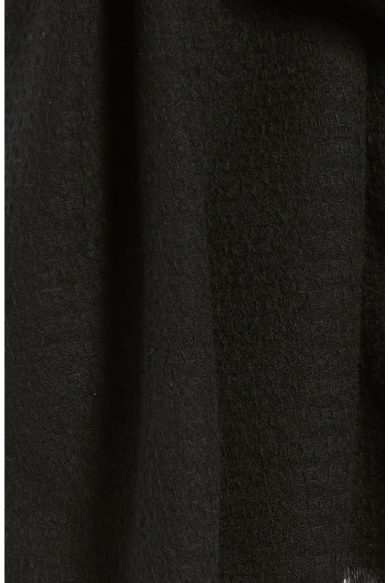 Check Cashmere & Wool Scarf, Alternate, color, BLACK