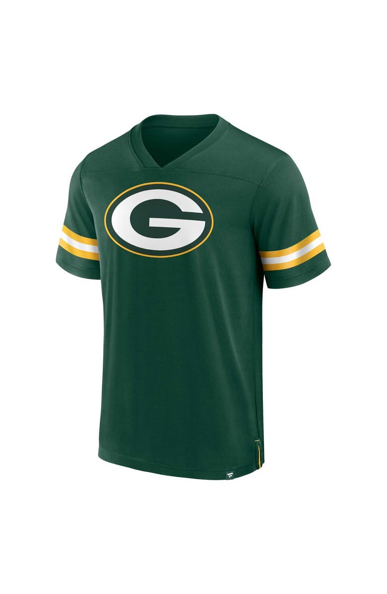 FANATICS Men's Fanatics Branded  Green Green Bay Packers Jersey Tackle V-Neck T-Shirt, Alternate, color, 