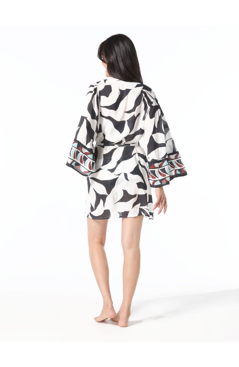 Vince Camuto Robe Cover Up, Alternate, color, Black/White