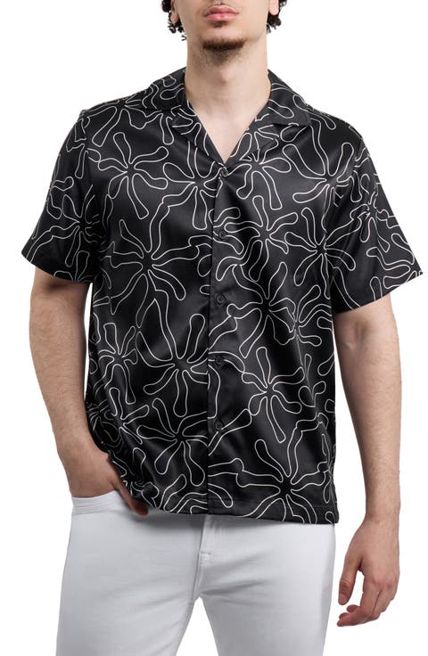Flower Clouds Printed Camp Shirt