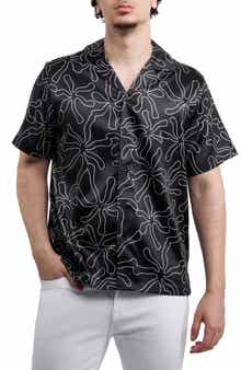 Flower Clouds Printed Camp Shirt