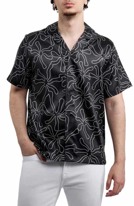 Flower Clouds Printed Camp Shirt