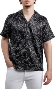 XRAY Flower Clouds Printed Camp Shirt