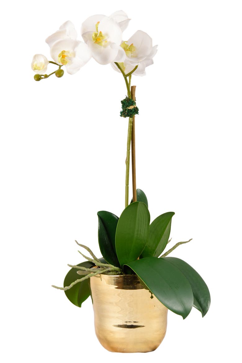 Kingly Orchid Planter Decoration, Main, color, GOLD SMALL