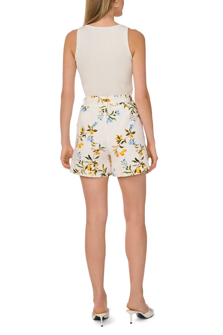Belted Pleated Shorts, Alternate, color, ULTRA WHITE