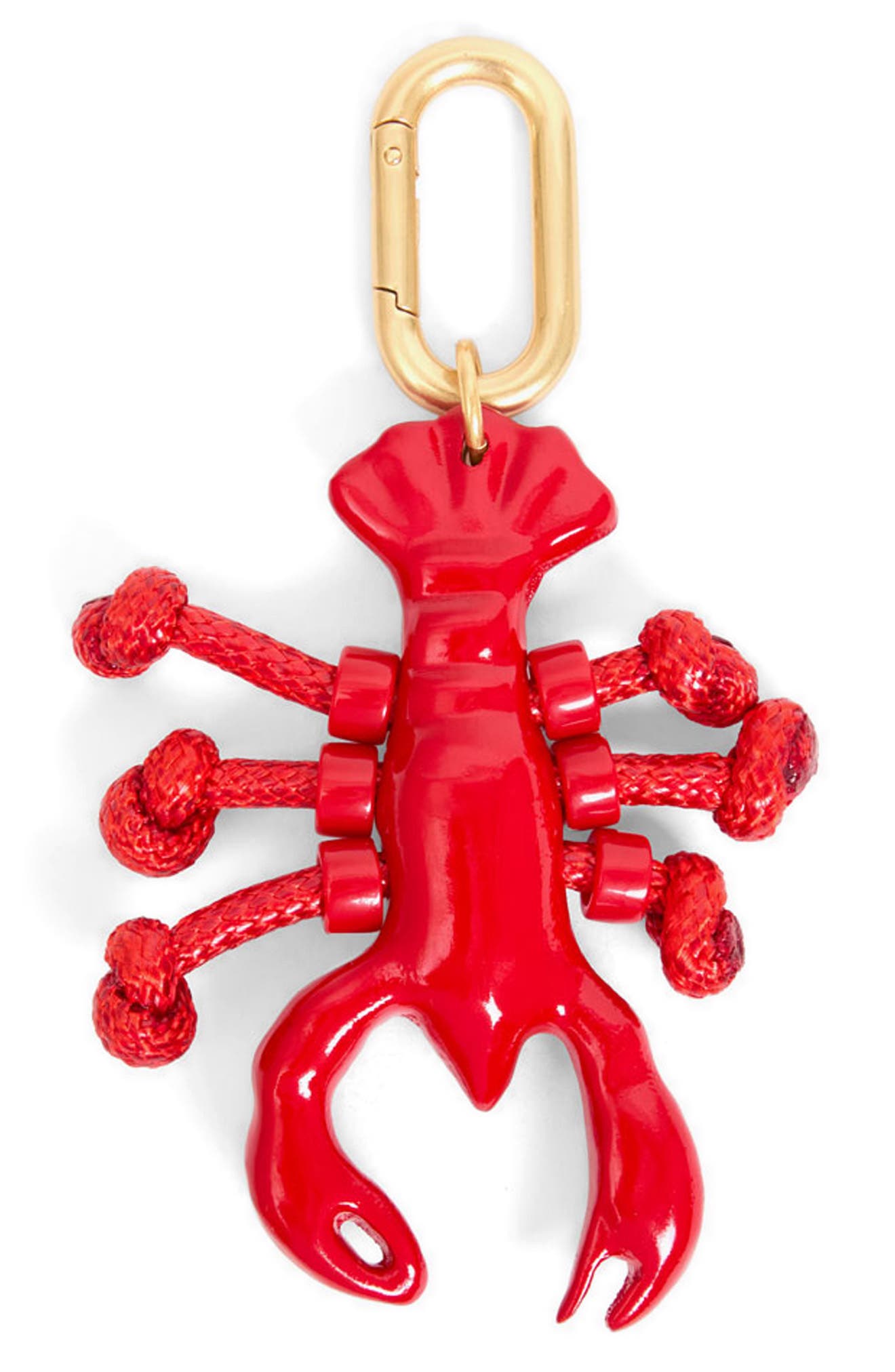 Lobster Bag Charm, Main, color, RED