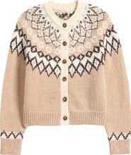 Marine Layer Fiorella Fair Isle Cardigan